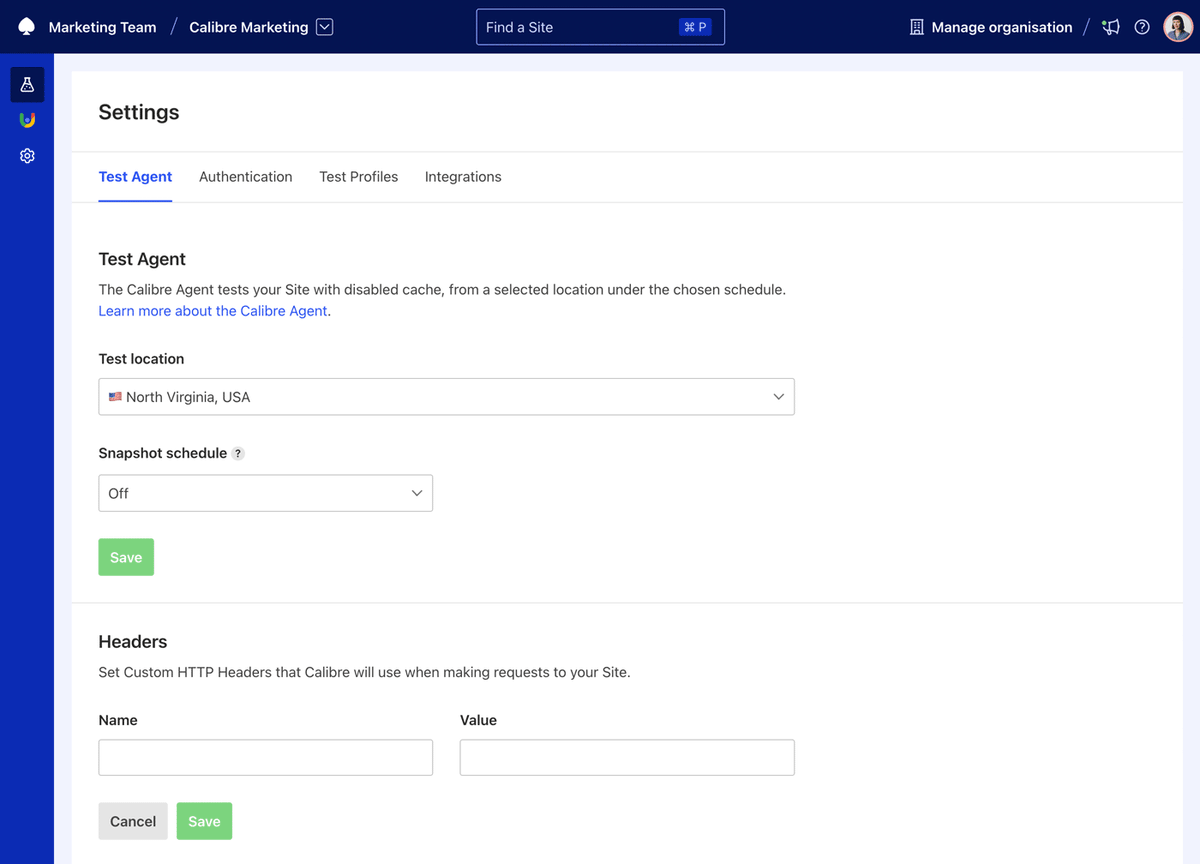 Adding a Header at Test Agent level