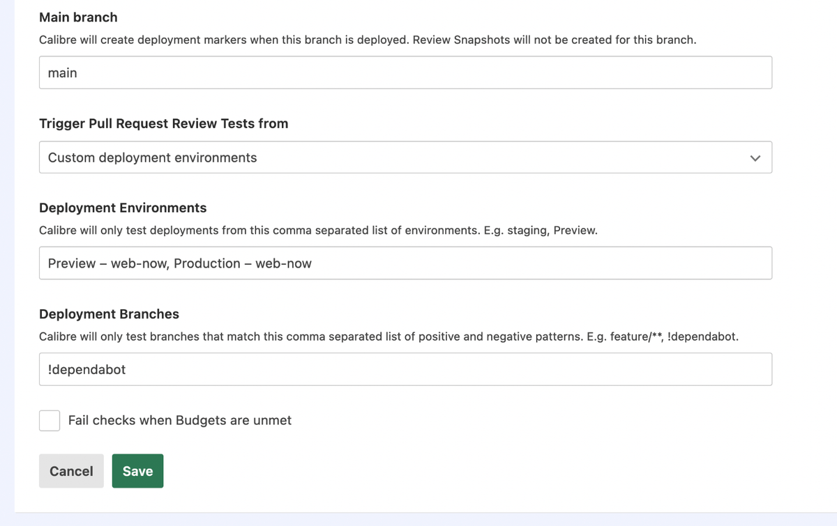 Setting up custom environments for Pull Request Reviews